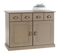 Buffet commode vaisselier 2 portes 2 tiroirs pin massif