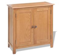 Buffet Console Meuble de rangement salon 70x35x75 cm Chêne massif Marron vidaXL