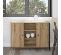 Buffet Contemporain - vidaXL - Chêne Artisan - Étagères Réglables - Grand Rangement