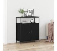 Buffet Vidaxl Noir Chêne 70x30x80 Cm Bois Aggloméré Noir