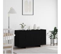 Buffet Contemporain - vidaXL - Chêne Noir - 3 Portes - 2 Étagères - 135x40.5x75 cm
