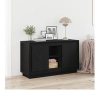 Buffet Vidaxl Chêne Noir 102x35x60 Cm En Bois D'ingénierie Noir