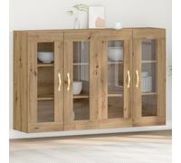 vidaXL Armoires murales 2 pcs Chêne Artisanal 69,5x34x90 cm Bois d'ingénierie