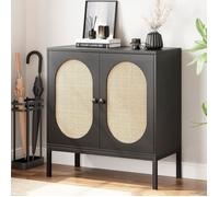 Buffet cuisine - placard cuisine - 2 portes - Bois H 80 cm - noir