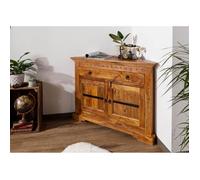 Buffet d'angle - Bois Massif d'acacia laqué (Miel) - Style Colonial - Oxford #0505