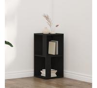 vidaXL Étagères d'angle Chêne Noir 33 x 33 x 67 cm Bois d'ingénierie, Solutions de Rangement Pratiques, étagères Modernes, étagère carrée, étagères d'angle, déco écolo