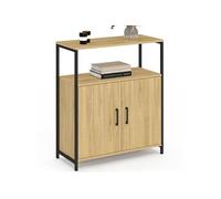 Buffet d'appoint 1 niche et 2 portes 70 cm DETROIT design industriel