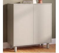 IDMarket - Buffet d'appoint BERTILLE 2 portes beige | Avec étagère, sur pieds