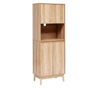 5five Buffet de cuisine Abana – bois clair, 1 niche et 4 portes, 60 x 40 x 175 cm