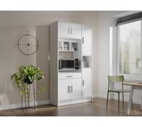 Buffet de cuisine avec 6 portes et 1 tiroir - Blanc - MADY II