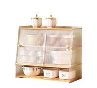 Buffet de cuisine en bambou, grande armoire de rangement avec forte capacité de charge, convient pour divers rangements domestiques (jaune)