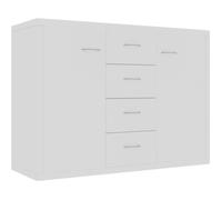 Buffet de cuisine Fur - Blanc - 88x30x65 cm - 4 tiroirs et 2 portes