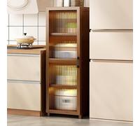 Buffet De Cuisine Meuble Portes, Colonne Rangement Cuisine Étroite, Étagères De Salle De Bain, Armoire De Cuisine, Gain De Place, Plusieurs Options De Taille(130*31*30cm/51.2*12.2*11.8in)