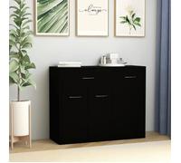 Buffet De Cuisine Moderne - Buffet Noir 88x30x70 cm Aggloméré 26Kg, FR2023