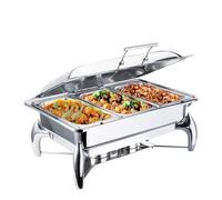 Buffet de plats de frottement R et plateau de réchauffement pour garder les aliments au chaud - Buffet plus chaud de la nourriture R avec des inserts en taille réelle et 1 / 3e, assiettes chaudes,