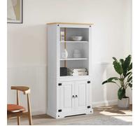 Buffet de rangement Blanc - Magnifique Placard Gamme Corona Pin mexicain Blanc 80x40x170cm CL7973200