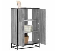 Buffet de Rangement Élégant avec 3 Compartiments en Bois d'Ingénierie et Structure Métallique Stable pour Salle à Manger - Meuble de Stockage Pratique