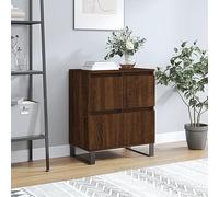 Buffet de Rangement Élégant en Bois d'Ingénierie Chêne Marron 60x35x70 cm, Meuble de Salon et Salle à Manger avec Grand Espace de Stockage Dessus pour Décorations, Stable et Facile à Nettoyer