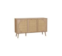 Alice's Home - Buffet de Rangement. Eva. cannage arrondis et décor Bois. Trois Portes. Deux Niveaux Buffet Bas. L 120 x l39 x H70cm