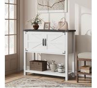 BUFFET DE RANGEMENT,MEUBLE CONSOLE,TABLE CONSOLE,CONSOLE D'ENTREE,80X36X86CM,BLANC