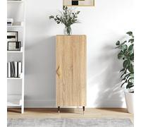 Buffet de Rangement Moderne en Bois d'Ingénierie Chêne Sonoma 90 cm, Armoire Étagère avec 3 Compartiments et Pieds Métal pour Salon Chambre à Coucher, Meuble de Salle de Bain Stable et Antidérapant