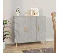 Buffet de Salle à Manger Gris Béton Moderne en Bois d'Ingénierie 90x34x80 cm, Meuble de Rangement Élégant pour Salon et Séjour, Design Contemporain et Stable