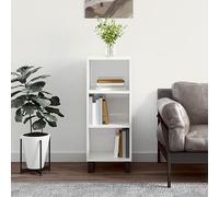 Buffet de Salle à Manger Moderne en Bois d'Ingénierie, Blanc Brillant 90 cm de Haut, Meuble de Rangement Élégant pour Salon ou Entrée, Design Contemporain avec 3 Portes et 2 Facile à Assembler