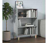 Buffet de Salle à Manger Moderne Sonoma Gris, Meuble de Rangement Élégant en Bois d'Ingénierie 90 cm Haut, Idéal pour Salon Cuisine, Design Contemporain avec 3 Portes et 2 Tiroirs, 69. 5x32. 5x90 cm