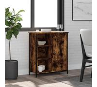 Buffet de Salon en Chêne Fumé 70x30x80 cm Bois d'Ingénierie, Meuble de Rangement Élégant pour Séjour et Salle à Manger, Design Moderne avec Portes et Tiroirs