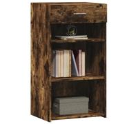 Buffet de Salon en Chêne Fumé Moderne, Meuble de Rangement Élégant pour Séjour et Salle à Manger, 50x42,5x93 cm en Bois d'Ingénierie Stable, Design Scandinave avec 4 Portes et 2 Tiroirs