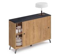 Buffet de salon LYS Chêne, meuble de salle à manger auxiliaire, 2 portes coulissantes, 87 x 120 x 40 cm (H x l x p), design moderne