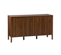 Buffet décor bois 3 portes noyer - 140 x 42 x 78.5 cm - Harmony