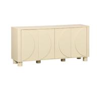 Buffet décor bois beige 4 portes 155cm Pondi