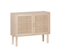 Buffet décor bois et cannage 2 portes 80cm Camargue