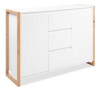 Buffet DENVER Chene artisan 2 portes 3 tiroirs 120 40 88 cm