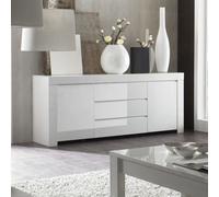 Buffet design laqué blanc 2 portes-3 tiroirs 190cm APHODITE