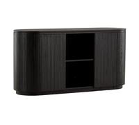 Buffet Design Nervuré "Fjallbacka" 160cm Noir