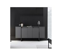 Boras - Buffet Design Noir 4 Portes Noir