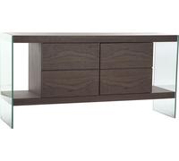 Buffet DKD Home Decor cristal brun transparent noyer 160 x 45 x 80 cm bois MDF