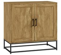 HOMCOM Buffet Salon Meuble de Rangement Style Moderne avec Placard à 2 Portes, étagère réglable - Buffet Salle à Manger et Salon, 80 x 40 x 78 cm, Bois Naturel