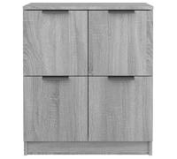 Buffet élégant - ECOHOME - bois d'ingénierie - sonoma gris - 60 x 30 x 70 cm - 4 portes@397246