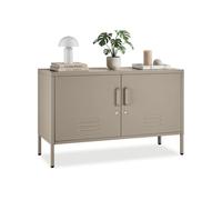 Buffet en acier 100 x 42,5 x 65 cm taupe