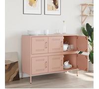 Buffet en acier - vidaXL - Rose - 100,5x39x79 cm - 6 compartiments - 6 portes - Capacité de charge 30 kg