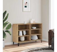 vidaXL Buffet bas Chêne noir 103,5x35x70 cm - 6 compartiments - finition mat