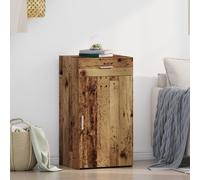 Buffet en Bois Ancien 50 x 42,5 x 93 cm avec tiroir et Porte pour Rangement, Meuble Fonctionnel Salon Salle à Manger Chambre Bureau, Design Moderne élégant et Espace optimisé