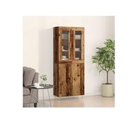 Buffet en bois ancien 69.5x34x180 cm en bois reconstitué