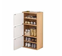 Buffet en bois, armoire de buffet, armoire à chaussures, casier de rangement vertical de balcon de grande capacité de porte de ménage, petite armoire à chaussures (jaune, 89 * 42 30 cm / 35,04 16,54
