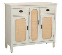 Buffet en bois blanc 95x36x88h Blanc Carré