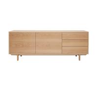 Buffet scandinave en bois clair 2 portes 3 tiroirs L195cm SID