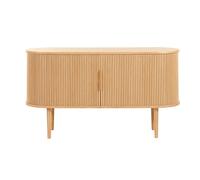 Buffet vintage en bois clair chêne 2 portes coulissantes L138 cm EPIC